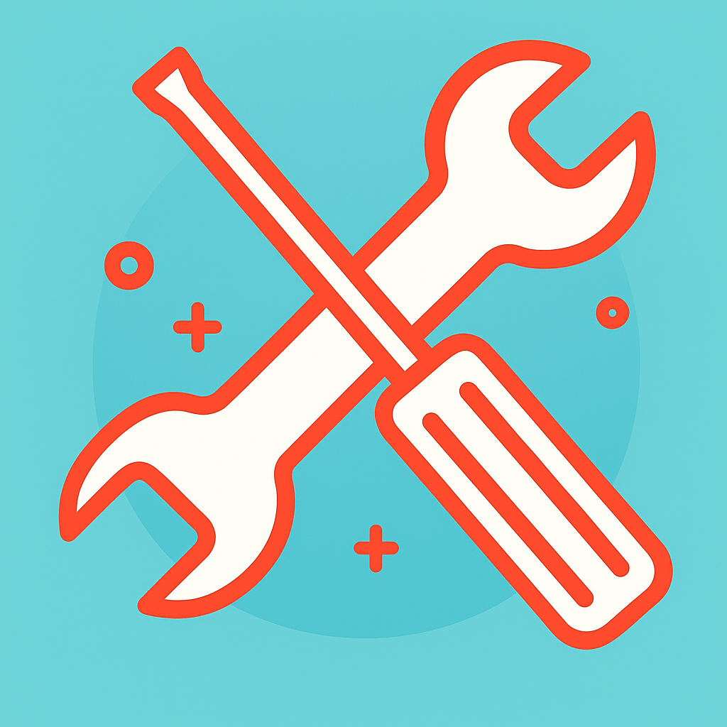 Crossed wrench and screwdriver for Fabrication